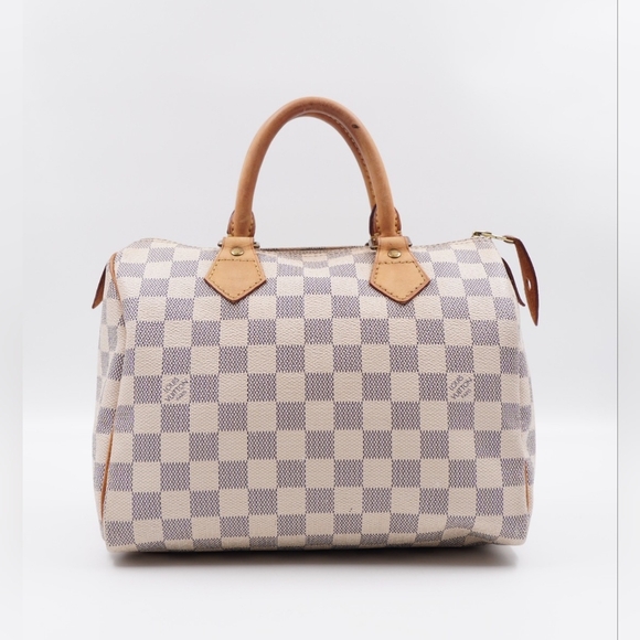 CA02 💚 Louis Vuitton Damier Azur Speedy 25 Handbag - Picture 3 of 15